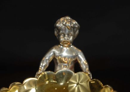 Sheffield Silver Plate Matthew Bolton Cherub Bowl Glass Plated  