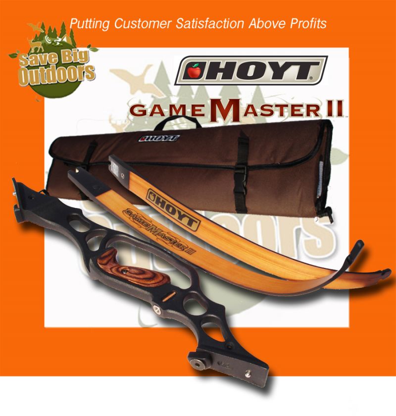   Gamemaster Game Master II Recurve Black & Maple 62 55lb FREE Ship