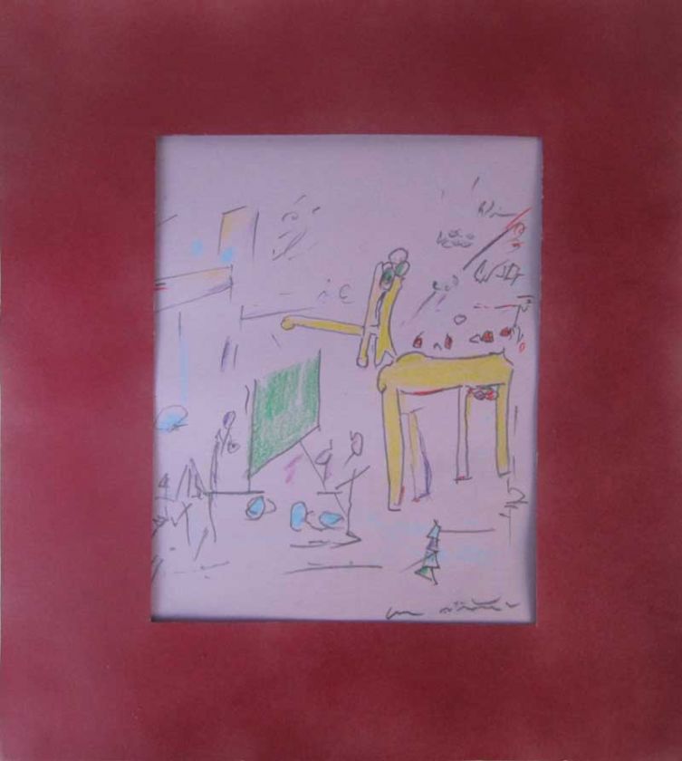 MATTA   SIGNED SURREALISTIC PAINTING half price from 180.  USD %%% 99 