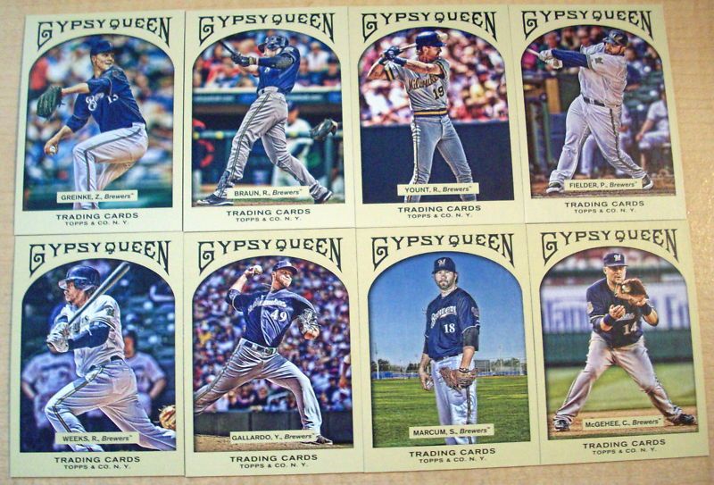 2011 Topps Gypsy Team Base Set Milwaukee Brewers 8  