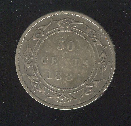 1881 Newfoundland 50 cents VG or + BD43  