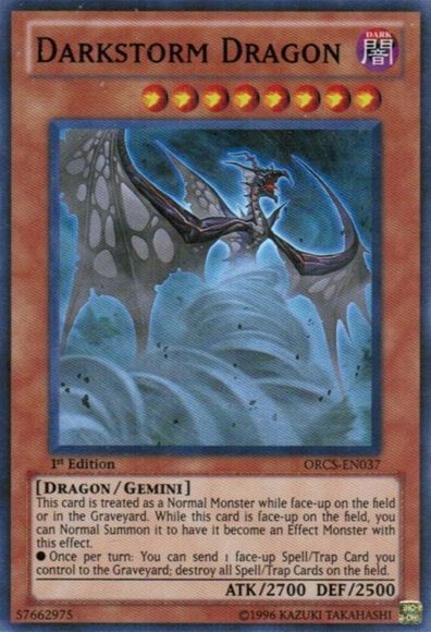 DARKSTORM DRAGON Yugioh Mint Card ORCS EN037 Super 1st  