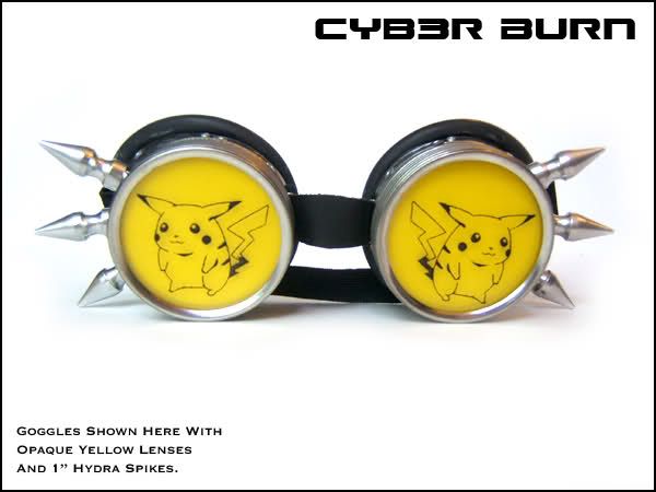 general product info super cool raver cyber goggles with cute pikachu 