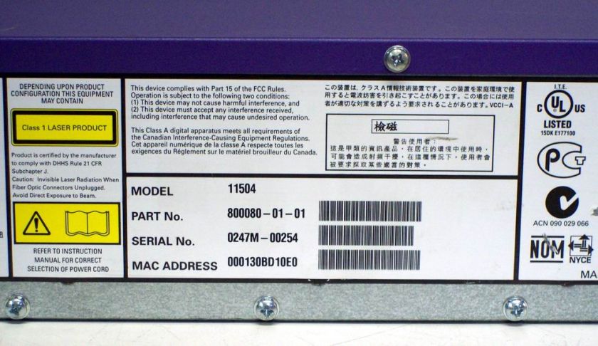 EXTREME NETWORKS SUMMIT 5I MODEL 11504 12 PORT BASE1000 T 