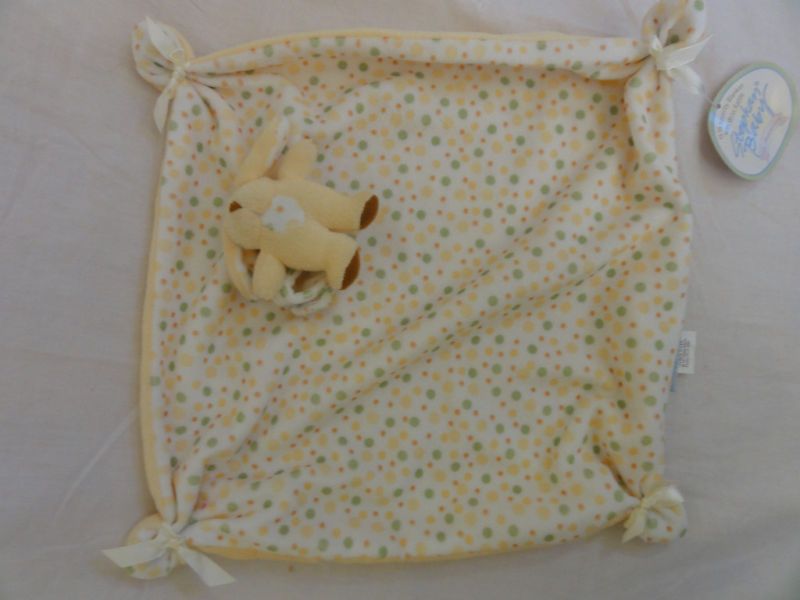 NWT STEPHAN BABY YELLOW SECURITY BLANKET PUPPY DOG  