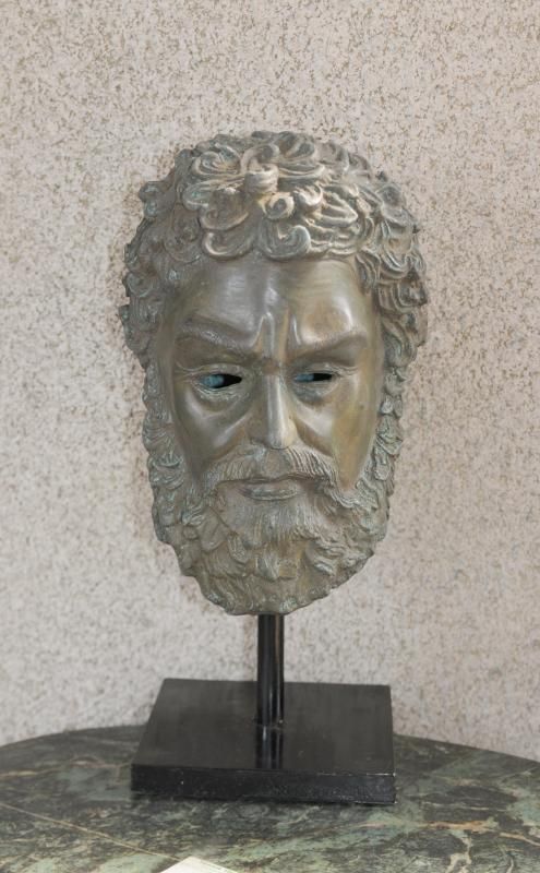 Bronze Bust Plato Mask Sculpture Greek Philosopher  