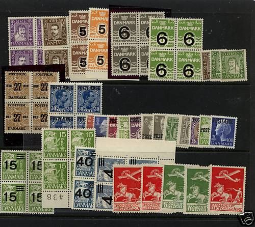 Denmark all Mint group many blocks  