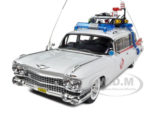   model car of ghostbusters movie ecto 1 cadillac ambulance elite