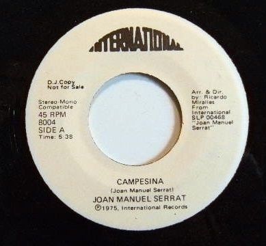 JOAN MANUEL SERRAT Campesina/De Parto NEW/MINT DJ rare  