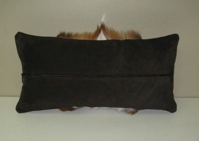 SPRINGBOK & CAPE BUFFALO HIDE CUSHION PILLOW 20 x 10  