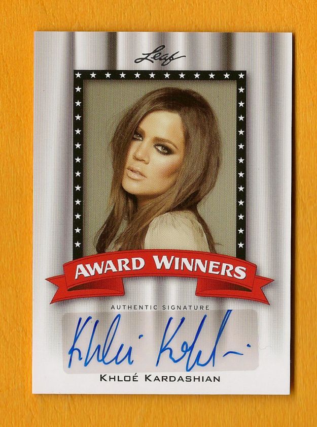 KHLOE KARDASHIAN 2011 LEAF POP CENTURY AUTOGRAPH AUTO  