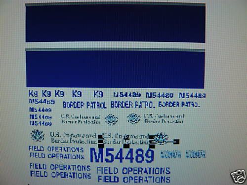 US Customs and Border Protection Car Decals 124  