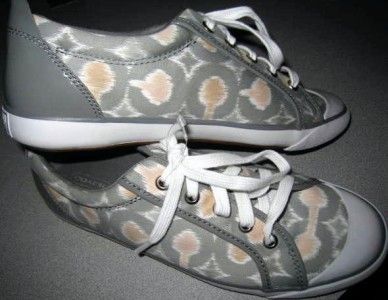 COACH BARRETT OP ART SIGNATURE TENNIS SNEAKERS SZ 11 NEW GRAY/KHAKI 