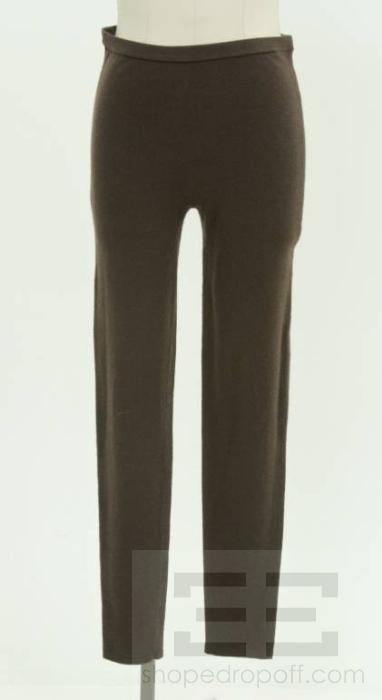 Magaschoni Brown Cashmere Leggings Size Medium  