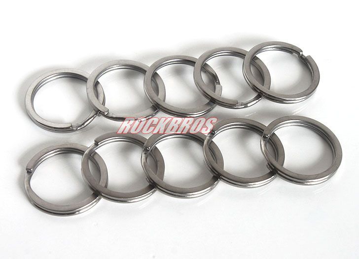 ROCKBROS Titanium Ti Key Chain Key Ring Split Ring Size L 10pcs  