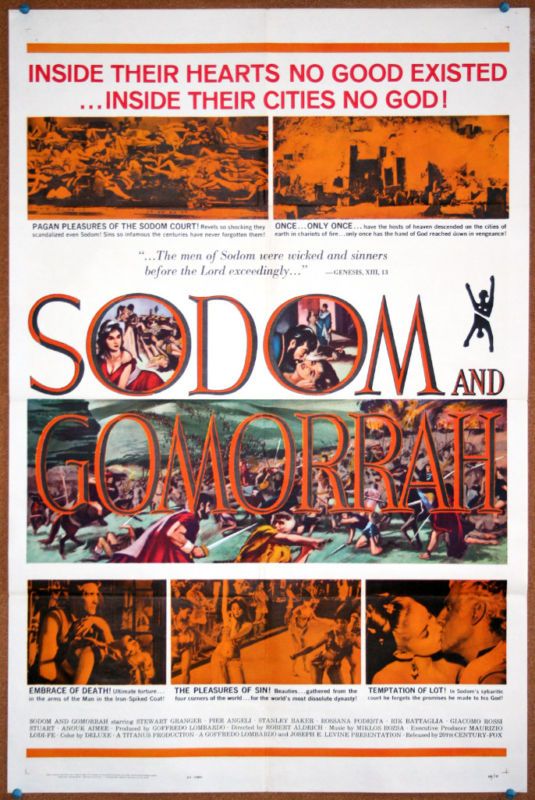 SODOM AND GOMORRAH, 1962, U.S. one sheet  