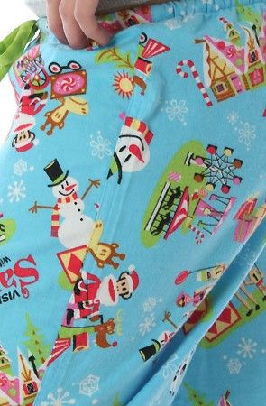 NWT PAUL FRANK Santas Village Flannel Pajama Pants M  