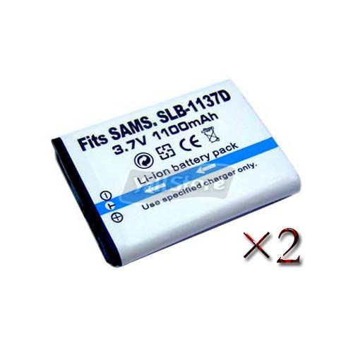 2X SLB 1137D Battery for Samsung NV30 NV130 NV40 i85  