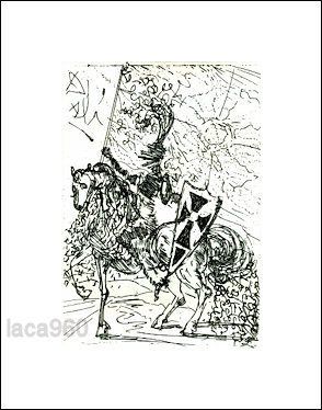 Salvador DALI(Spanish) El Cid On Horse P/Signed Etching  