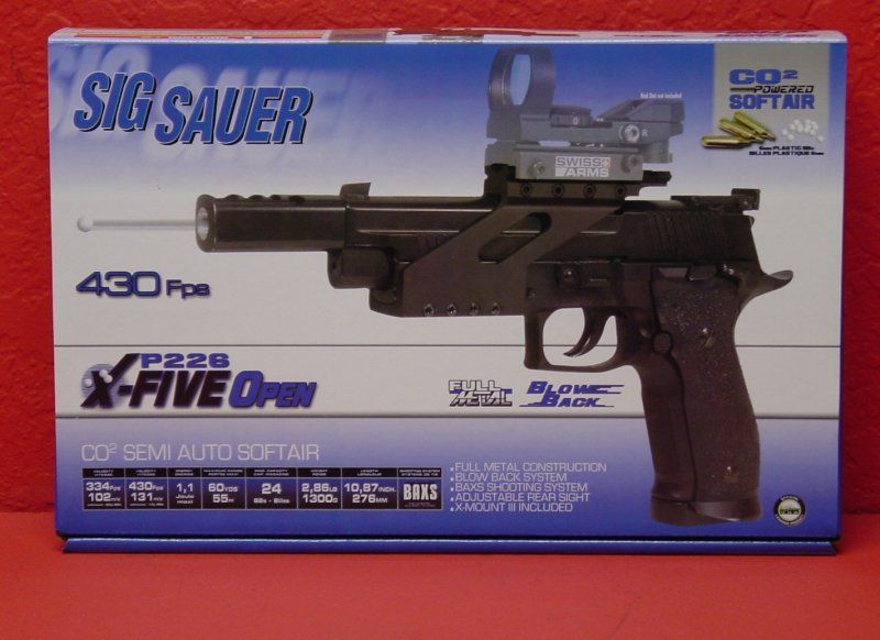 NEW co2 SIG SAUER 226 X Five X5 OPEN ipsc FULL METAL Blow Back 376fps 