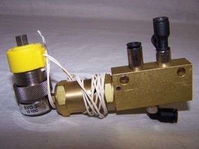 Clippard MAV4 Manifold & EVO 3 Solenoid Valve 12vdc NEW  