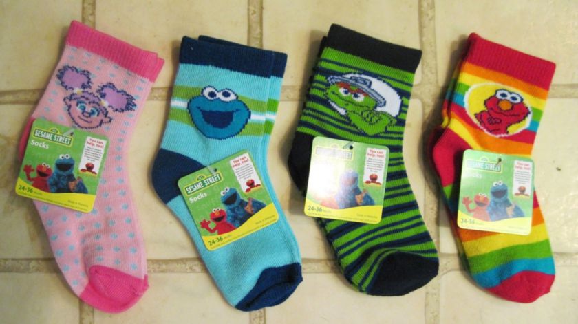 SESAME STREET Socks ~ 12 24M & 24 36M ~ Choice ~ NEW  