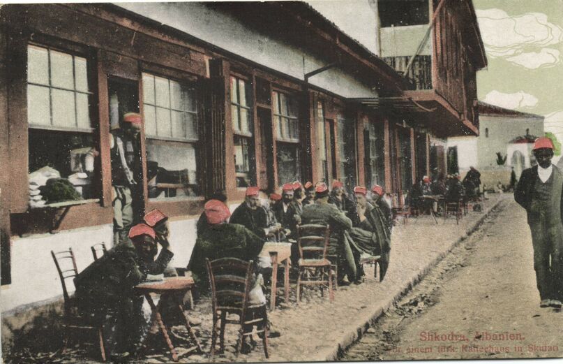 albania, SHKODRA SHKODER SCUTARI, Turkish Coffee Shop (1910s)