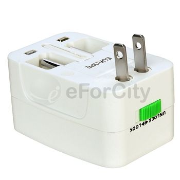 New generic Universal World Wide Travel Charger Adapter Plug, White 