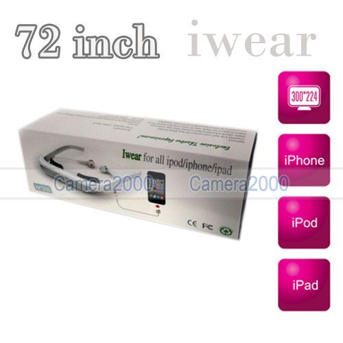   Virtual Screen Digital Video Eyewear Iwear Glasses F/ iPhone iPad iPod