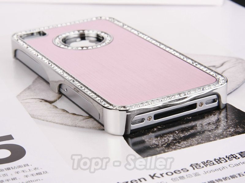   Diamond Aluminium Case Cover iPhone 4 4S 4G + Free Screen Film  