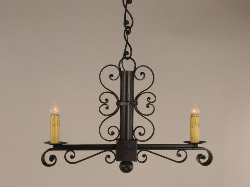 Santangelo CH Colonial 2 Chandelier Iron dark bronze  