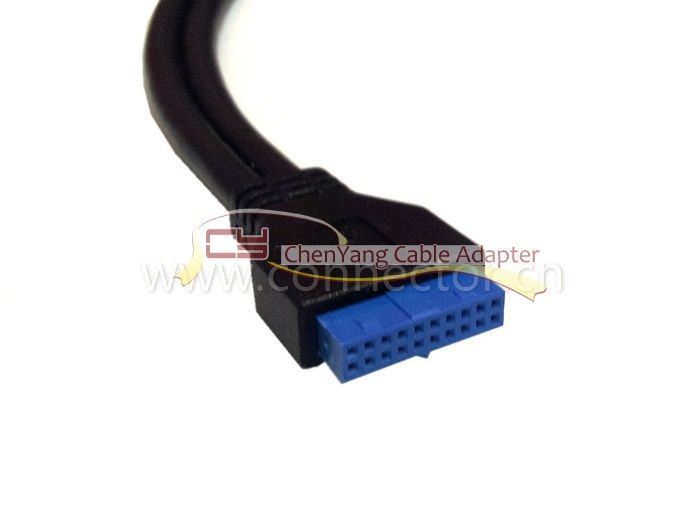 two USB 3.0 Female Back panel to Motherboard 20pin cable with PCI 