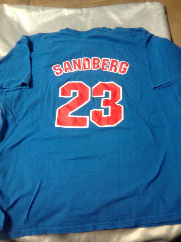 CHICAGO CUBS 1990S RYAN SANDBERG JERSEY SHIRT ADULT 2XL IN GOOD 