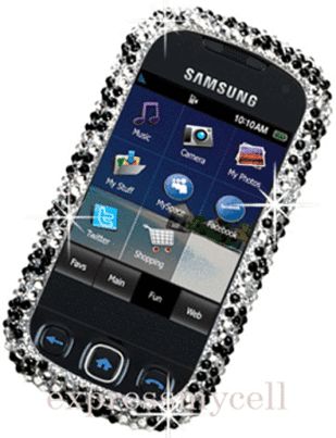 NEW Hard Case Cover BELL SAMSUNG ENTRO 350 ~BLING ZEBRA  