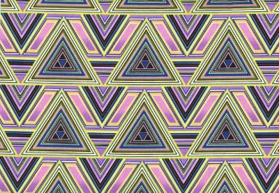 CHELSEA GEOMETRIC TRIANGLES LAV~ Cotton Quilt Fabric  