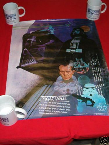 STAR WARS DARTH VADER POSTER VINTAGE 1977 DAVID PROWSE  