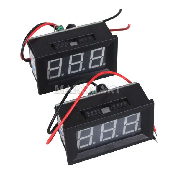 2x Digital Green DC 7 55V Voltmeter LED Display Digital Voltage Panel 