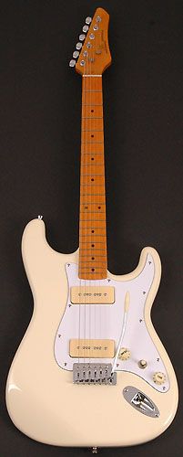 SX Hawk MN P90 Vintage White Electric Guitar New  