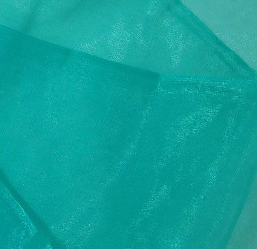 A50 Deep Green Crystal Organza Fabric Curtain by Yard  