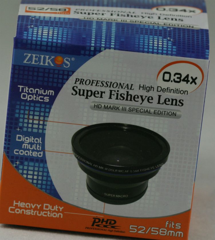 Professional FISHEYE LENS 0.34X For Canon SX40 SX1 SX20 SX40HS SX30 