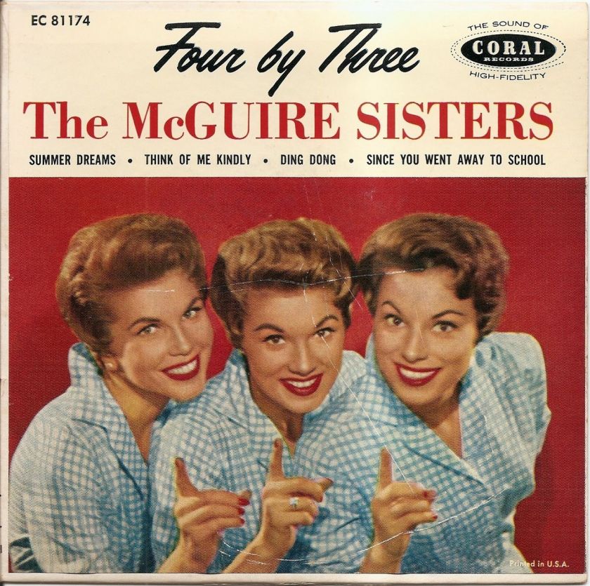 THE MCGUIRE SISTERS DING DONG 50S EP CORAL 81174  