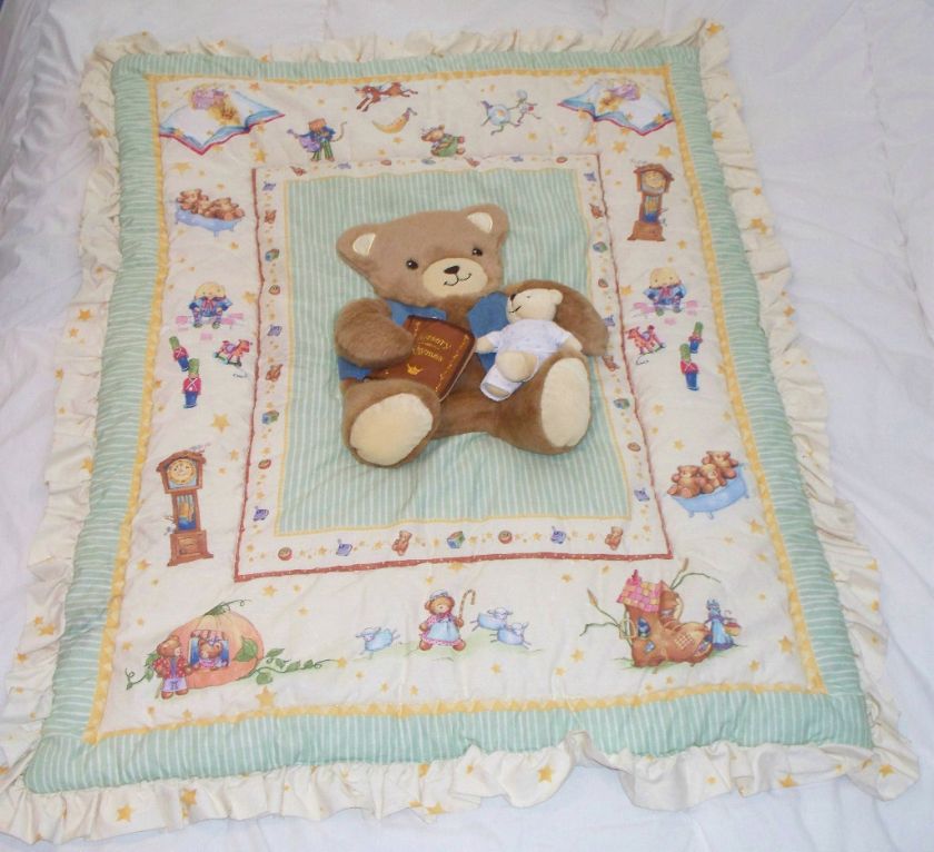 Kidsline ~ONCE UPON A RHYME~ nursery crib comforter EUC  