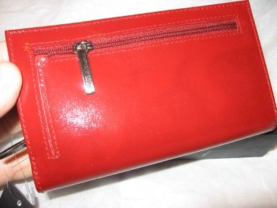 New Kenneth Cole NY Red Leather Credit Card Wallet  