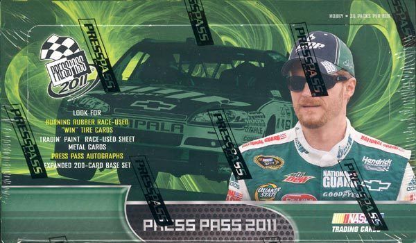 2011 PRESS PASS NASCAR RACING HOBBY 10 BOX CASE BLOWOUT CARDS  