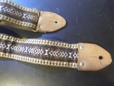 VINTAGE HIPPIE 60s / 70s GIBSON guitar strap Jimi Hendrix Page NICE 