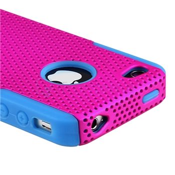   MESH Hybrid Hard Silicone Rubber Gel Case Cover for Apple iPhone 4 4S