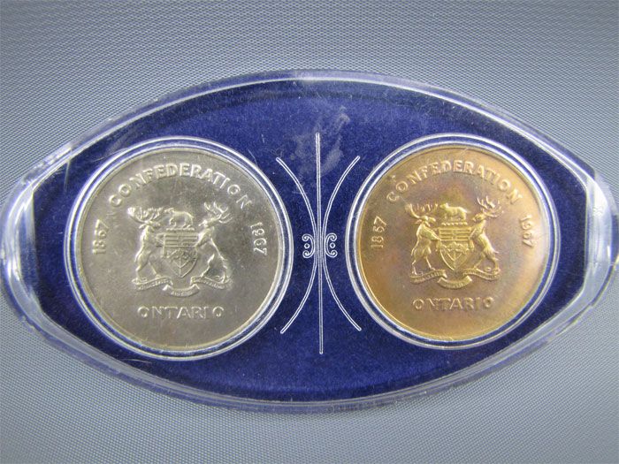 Vintage Ontario 1967 Centennial Mining Coin Set w/ Case  