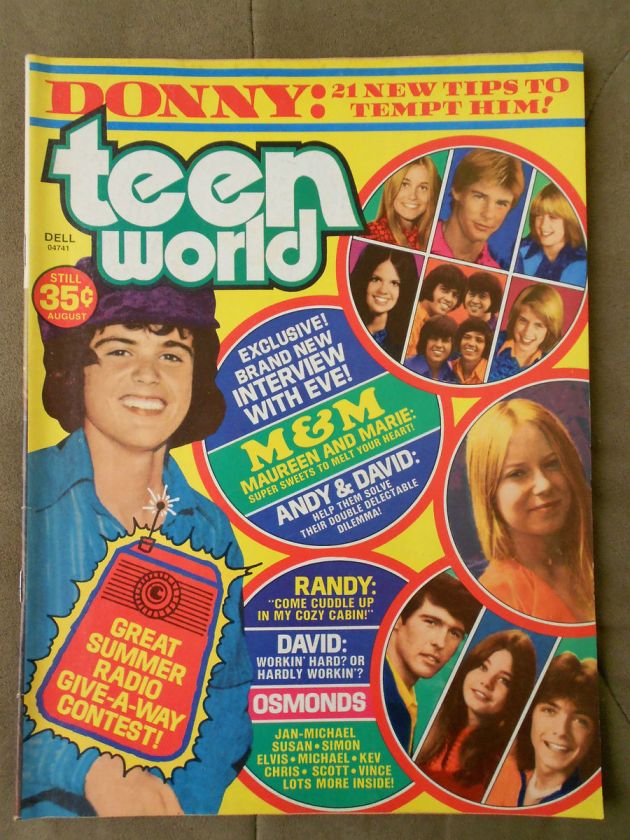   Teen World 70s Magazine Bradys Donny Osmond Jan Michael David Cassidy