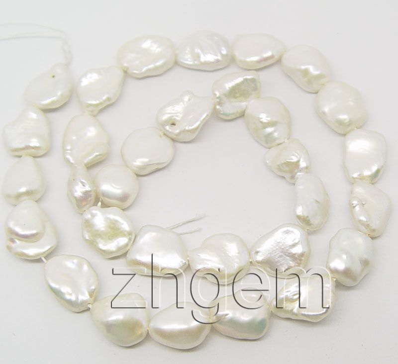 natural white freshwater keshi pearl loose beads gem  