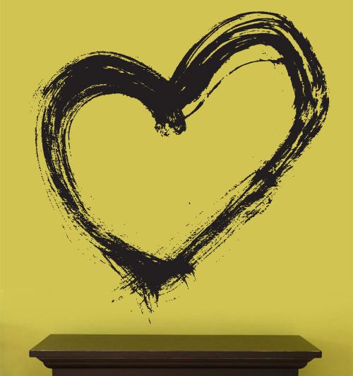 Vinyl Wall Decal Sticker Heart Love Splatter Art 40x39  